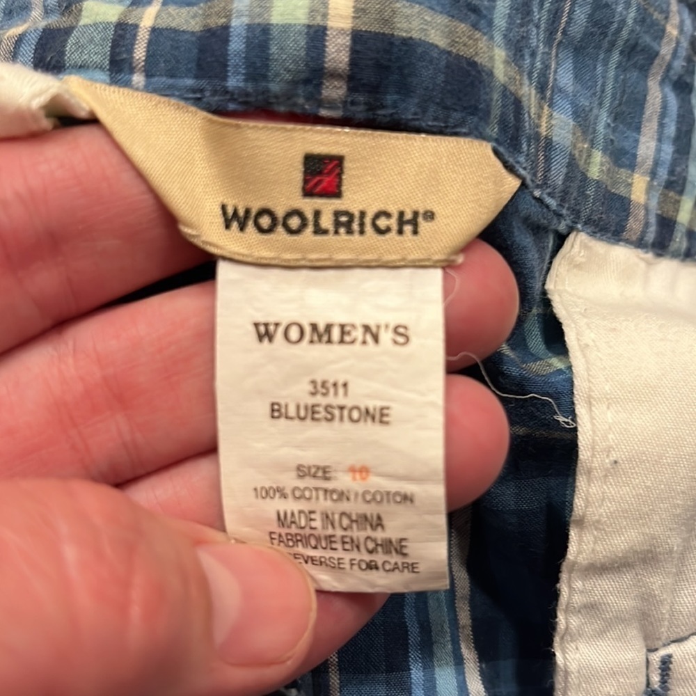 WOOLRICH womens cotton shorts size 10. - Picture 7 of 8